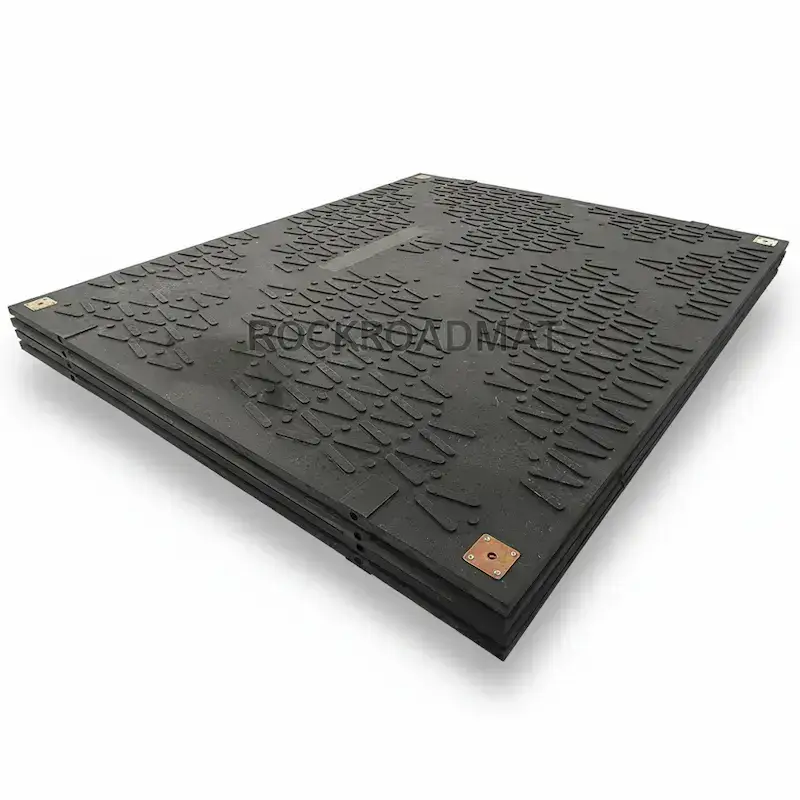 Heavy-duty ground protection mat for temporary access and equipment support