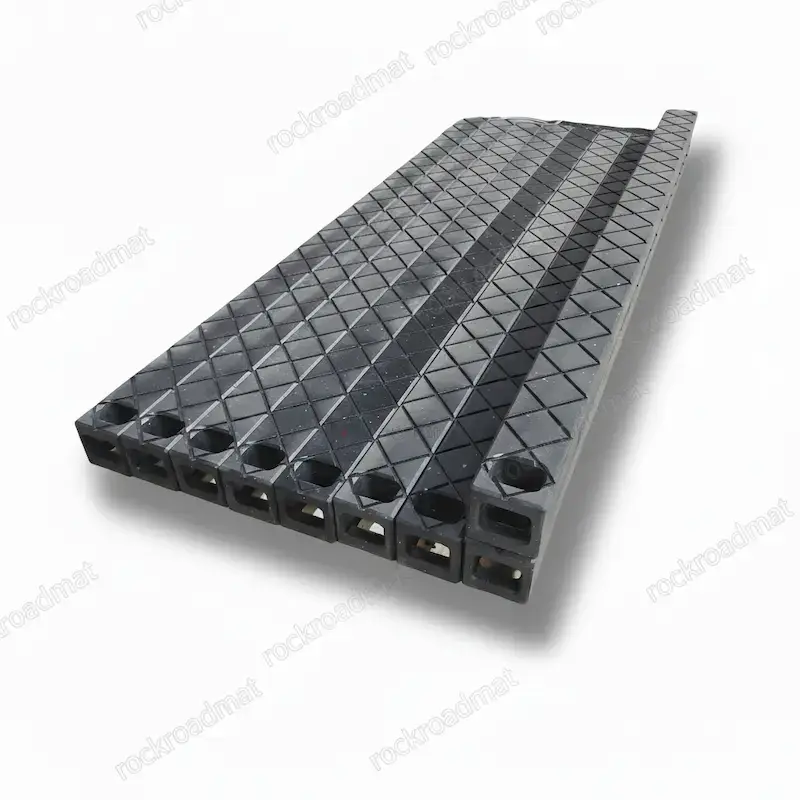 HDPE railway sleepers for industrial rail support applications