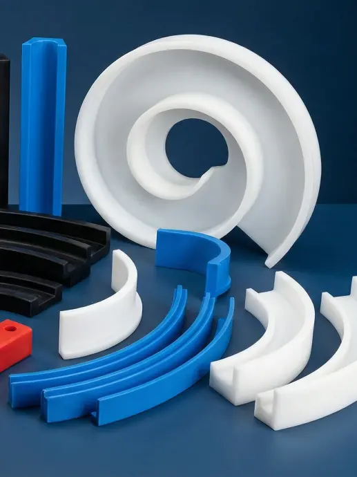 Custom UHMWPE and HDPE machined parts for wear resistance, sliding, and impact protection