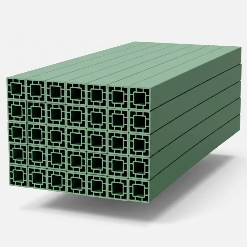 Composite HDPE hollow plastic sleepers for lightweight industrial load support