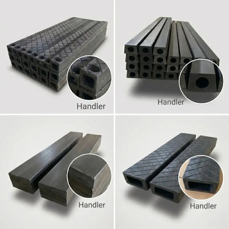 UHMWPE solid plastic sleepers heavy duty railway support blocks wear resistant industrial application